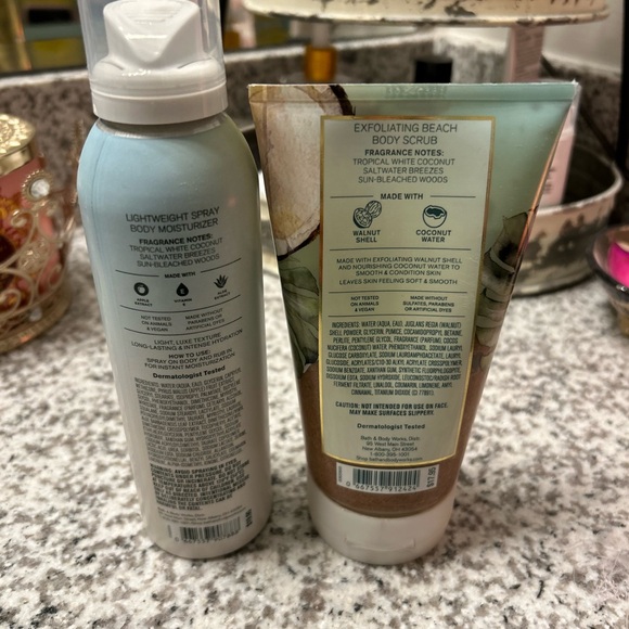 New Bath & Body Works Wakiki Beach Coconut Spray Moisturizer & Body Scrub - Picture 2 of 2